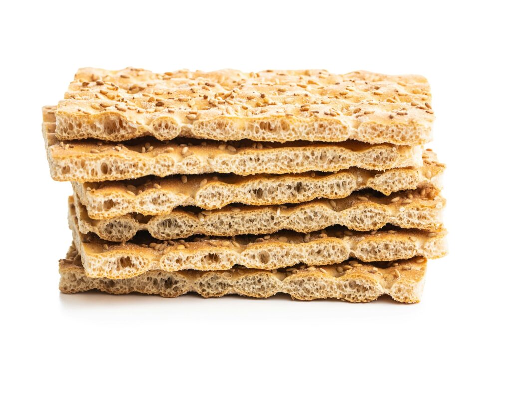 Fullkornsknäckebröd med sesamfrön